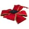 40" Red 3D 11-Loop Velveteen Christmas Bow with Gold Trim